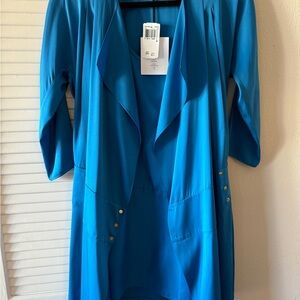 DVF Aharon blue silk dress